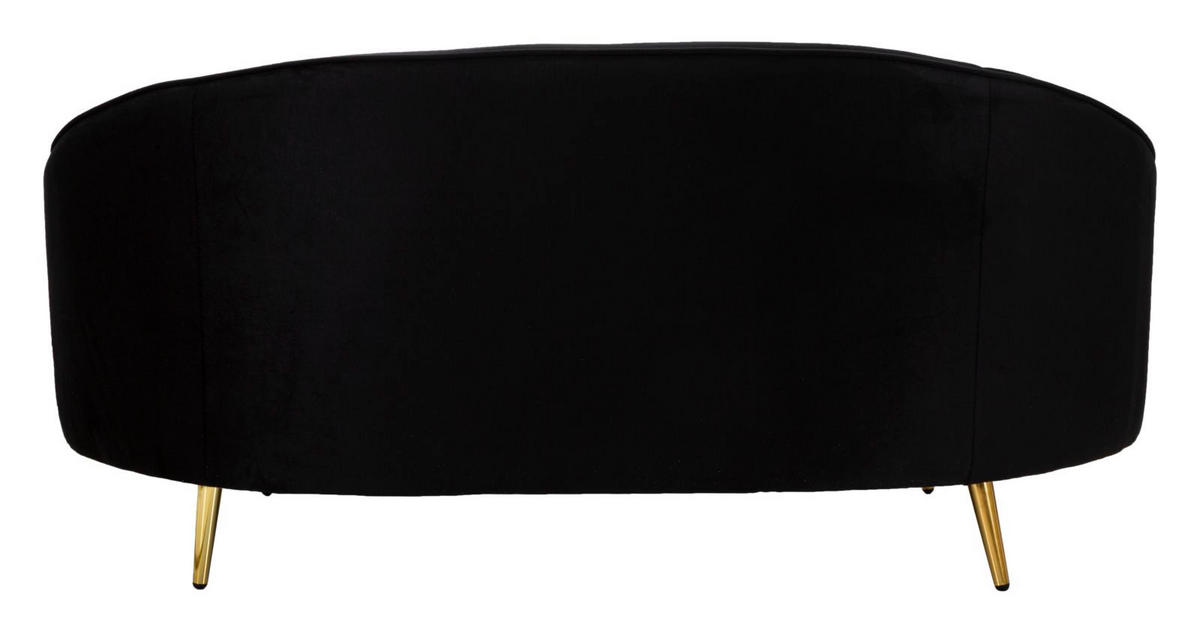 2-SITZER Sofa gepolstert Oslo - Schwarz - Schwarz, Holz/Kunststoff (148/68/84cm) - Pasmara