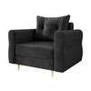 SESSEL Zako - Schwarz/Naturfarben, Holz/Textil (106/85/77cm) - MIRJAN24