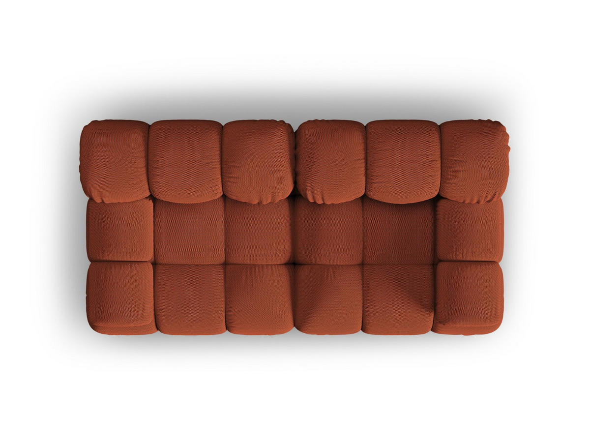 SOFA modular Bellis aus 3D-Stoff ziegelstein 2 Sitzplätze - Orange, Textil (94/70/188cm) - Micadoni