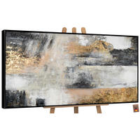 GEMÄLDE Farbmagie Schattenfugenrahmen Schwarz 140x70 cm - Schwarz, Holz (140/70cm) - YS-art gallery