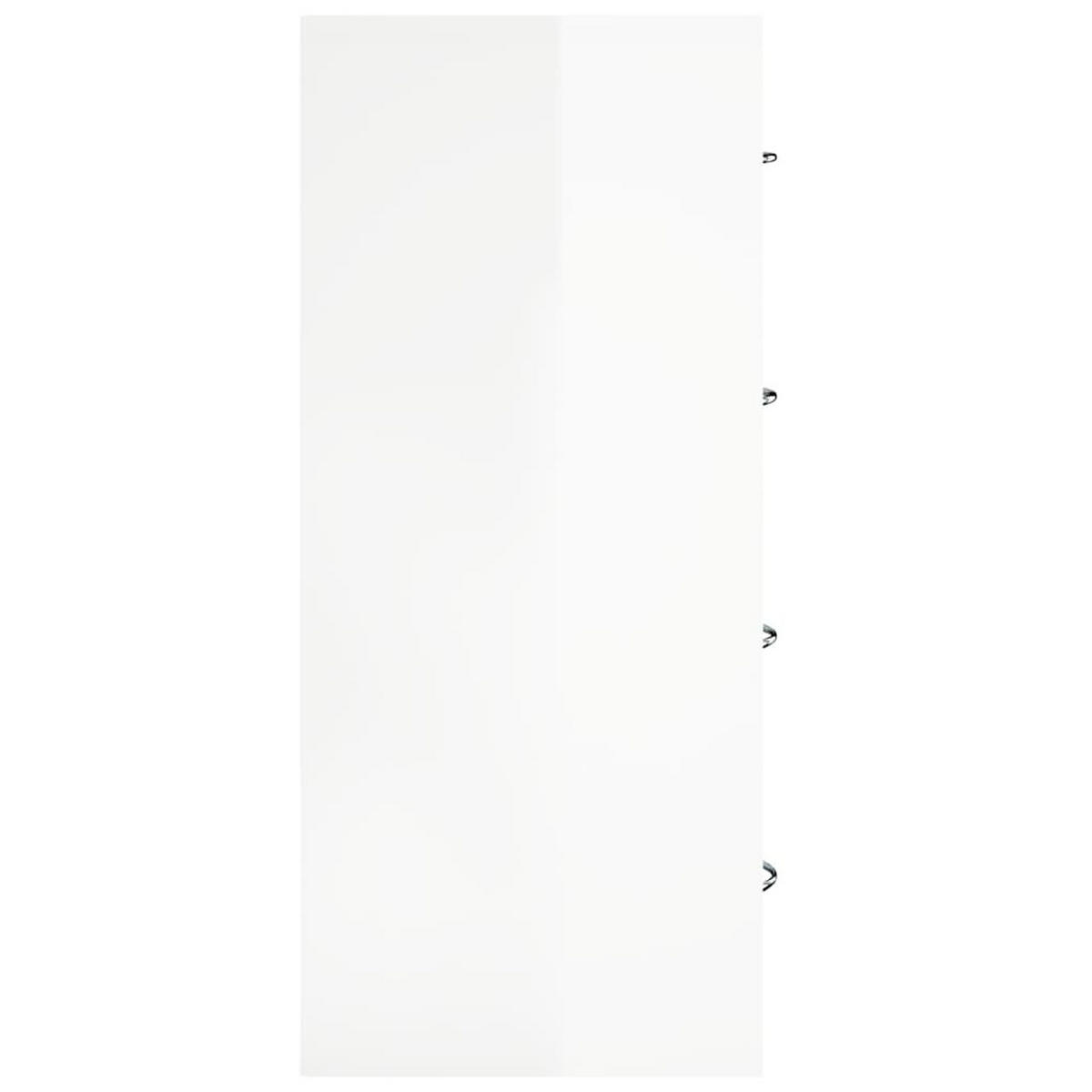 KOMMODE mit 4 Schubladen 60/30,5/71 cm aus Holzwerkstoff Hochglanz-Weiß - Weiß, Holz (60/71/30.5cm) - vidaXL