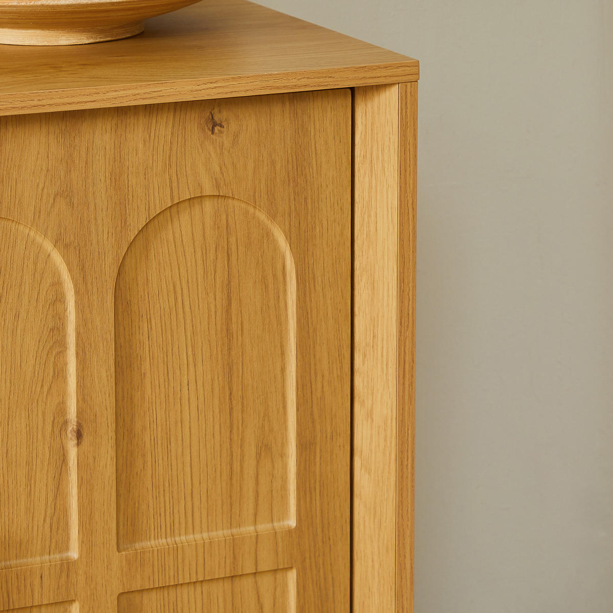 SIDEBOARD 169/40/80 cm aus MDF mit geschwungener Front Naturfarben - Naturfarben, Holzwerkstoff (169/80/40cm) - Modenvie