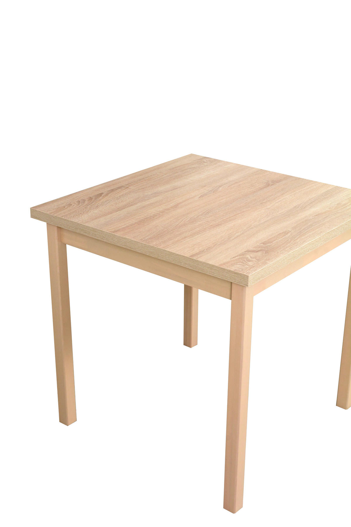 ESSTISCH Max 9, 80/80 cm, sonoma - Sonoma Eiche, Holz (80/80/78cm) - Leaf Design