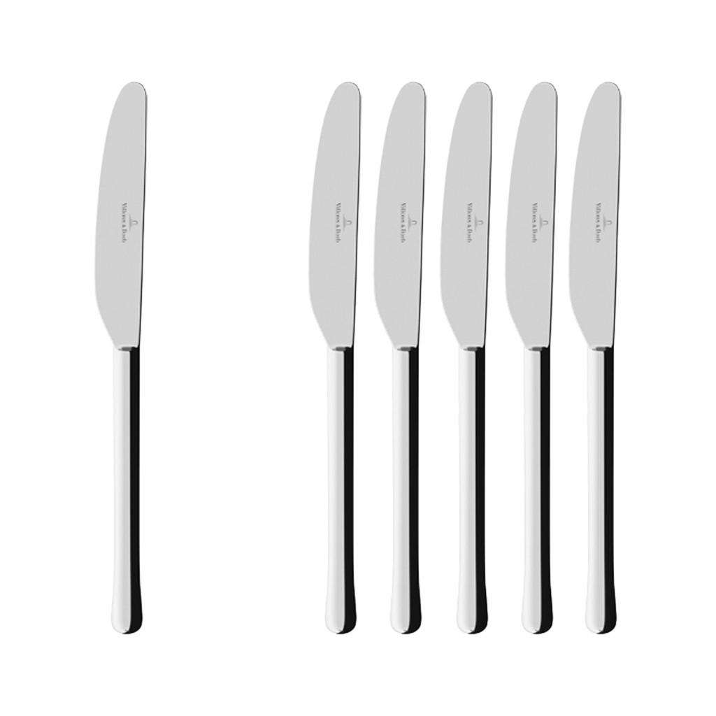 TAFELMESSER Udine silber 238 mm 6er Set - Silberfarben, Metall (25.5cm) - Villeroy & Boch