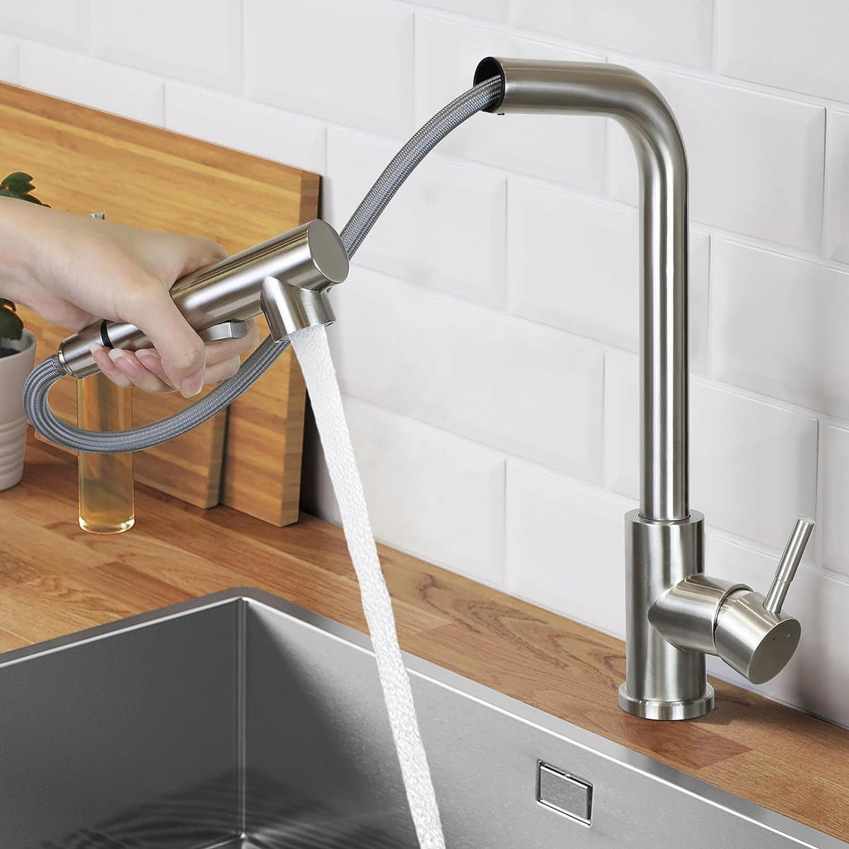 KÜCHENARMATUR Brandisi 25/5/36 cm - Silberfarben, Metall (5/36/25cm) - ZMH