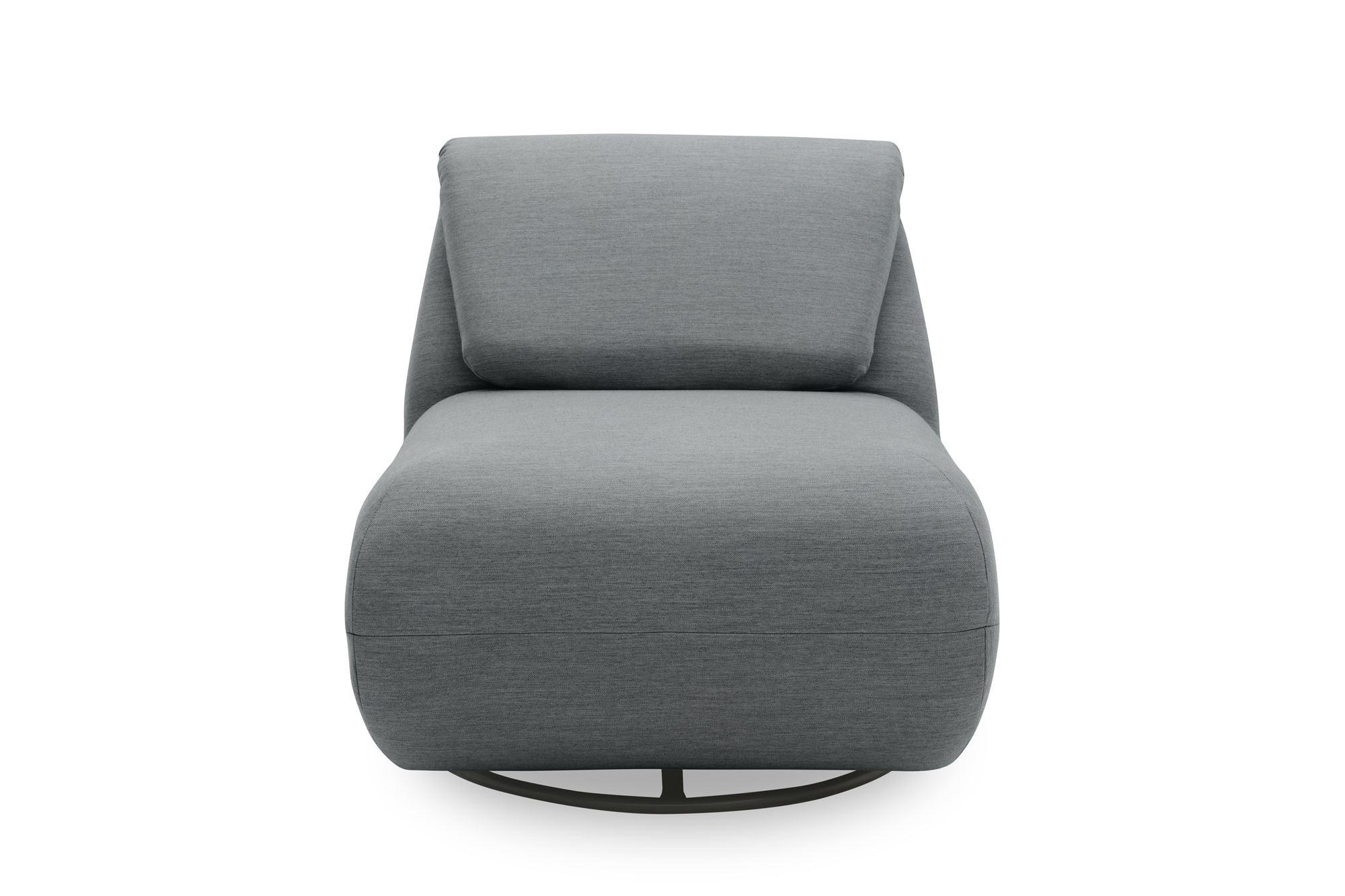 GARTENLOUNGE-RELAXSESSEL 1 Branwen 68x67x88 Outdoorbezug in dunkelgrau - Grau, Kunststoff (68/67/88cm) - 58aufmkessel