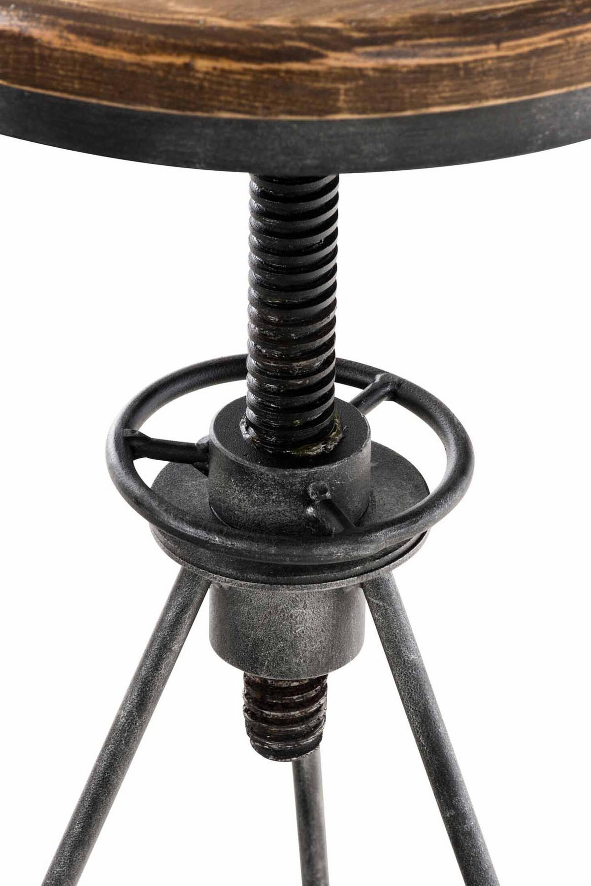 BARHOCKER Kalie, Holzsitz, Gestell Metall Silber - Silberfarben, Holz (43/82/43cm) - TPFLiving