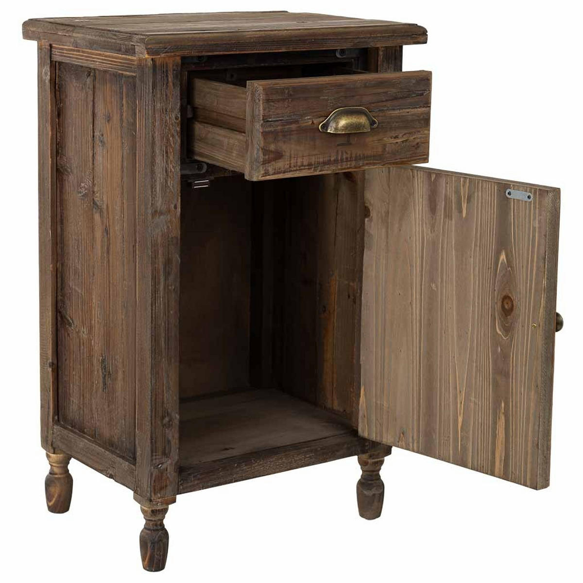 NACHTTISCH aus Holz, 48x35x76cm - Braun, Holz (48/76/35cm) - Wanderlust