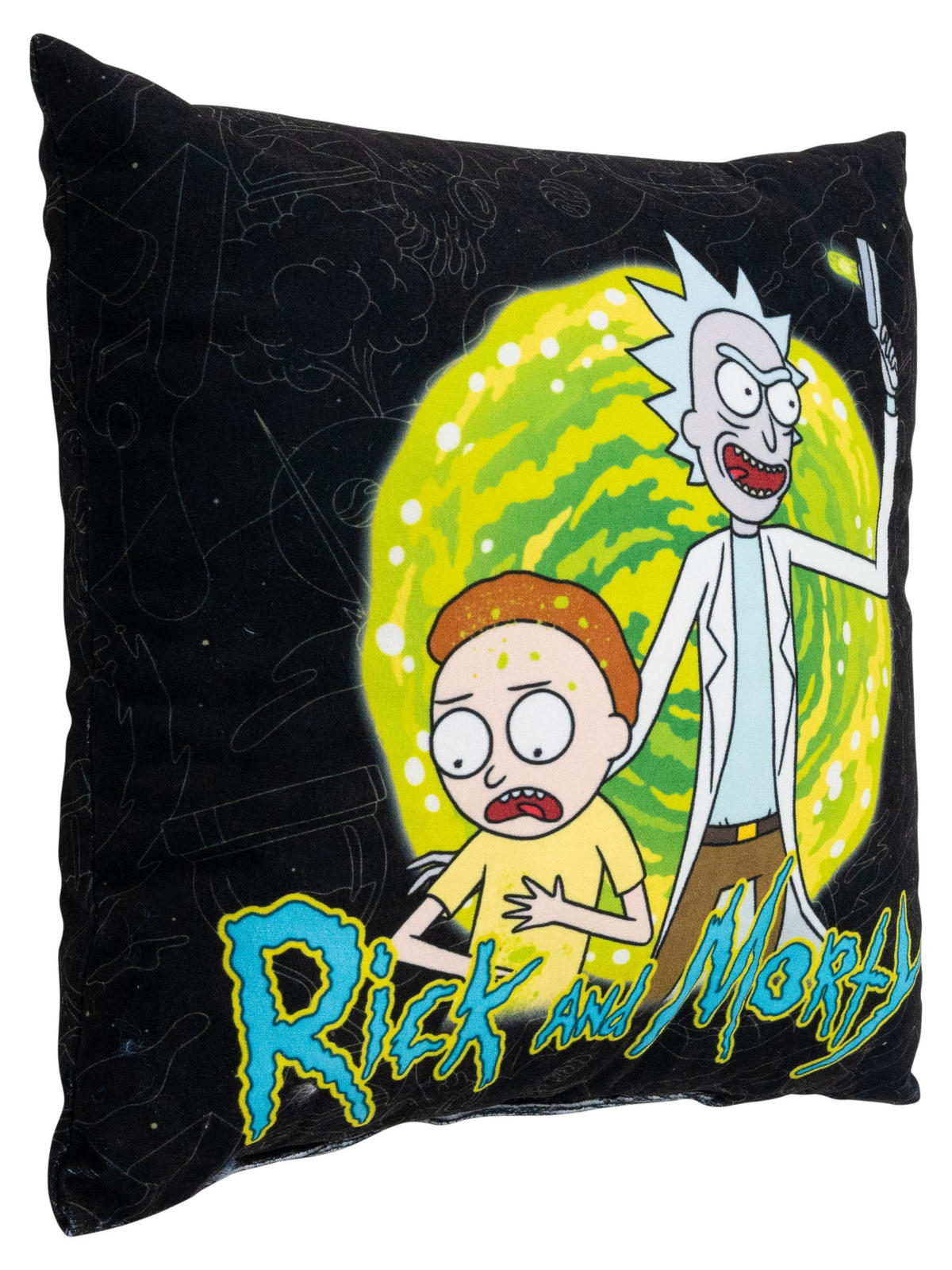 ZIERKISSEN Rick and Morty Schwarz 30 x 30 cm - Schwarz, Textil (30/30cm) - United Labels