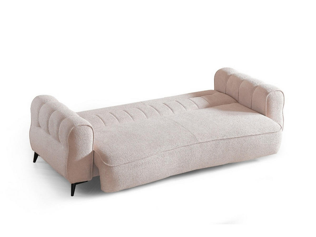 SITZGARNITUR Merida, Beige Stellvariante 3+2+1 - Beige, Holzwerkstoff/Kunststoff (247/87/108cm)