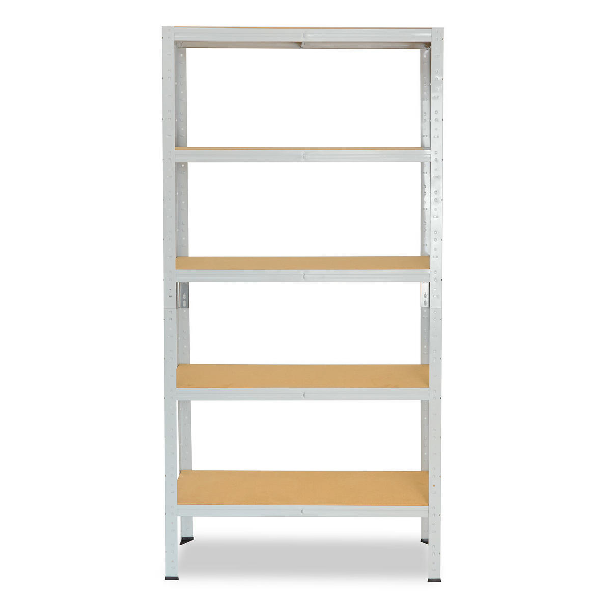 SCHWERLASTREGAL OFFICE 180x80x30 cm in lichtgrau mit 5 Böden und 175 kg Traglast pro Boden - Hellgrau, Metall (80/180/30cm) - shelfplaza