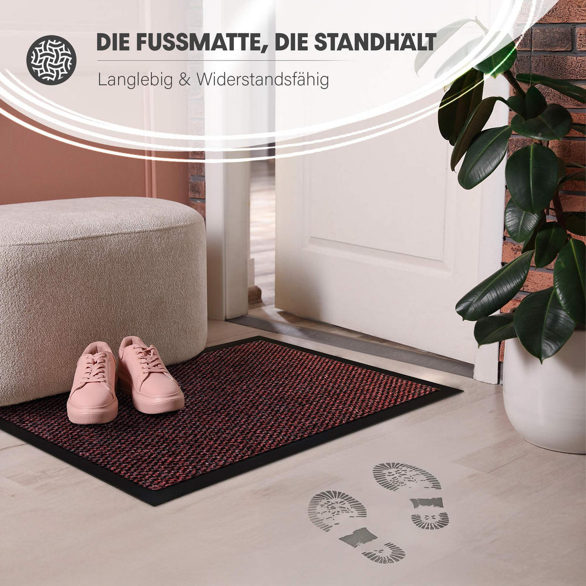 SCHMUTZFANGMATTE PALERMO - Blau, Textil (120/180cm) - WohnDirect