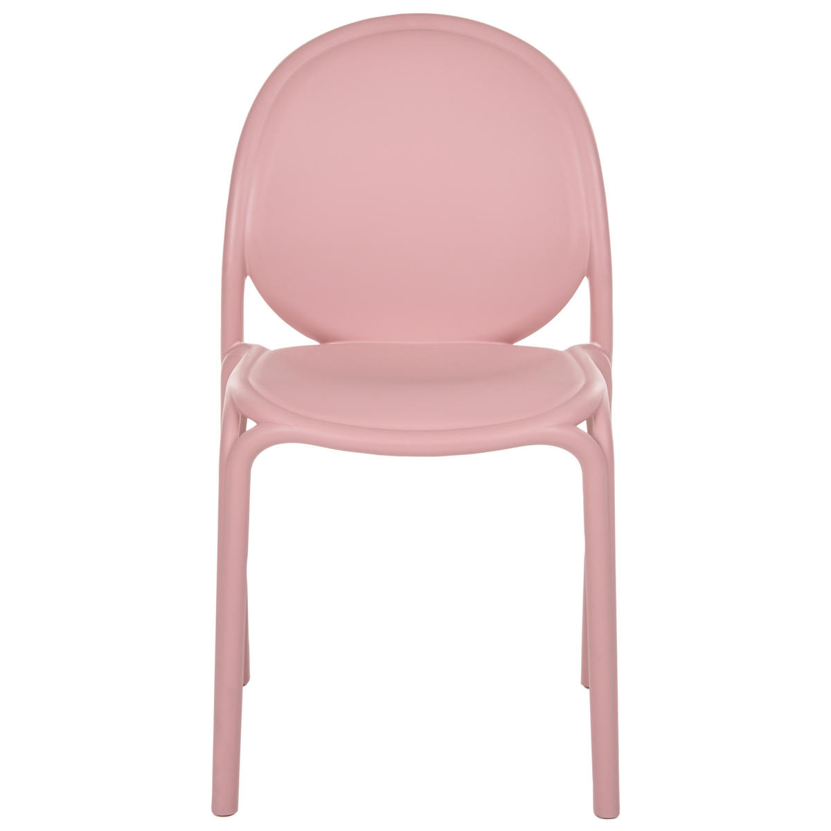 GARTENSTUHL 4er Set Rosa Brugnello - Pink, Kunststoff (44/80/47cm) - Beliani
