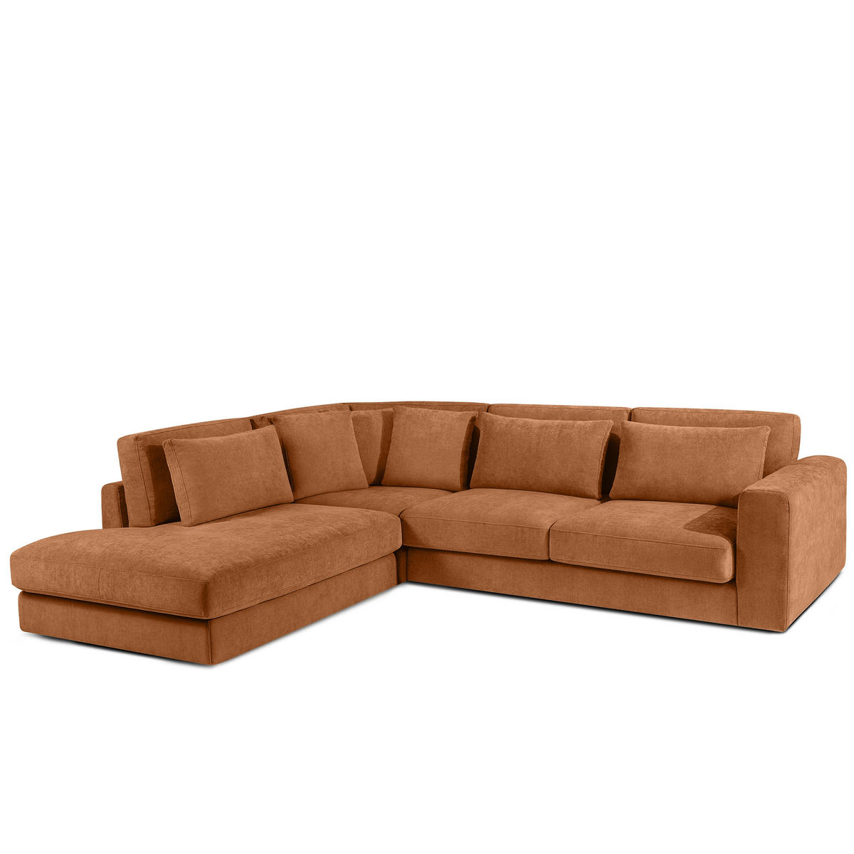 ECKSOFA links VERUS - Rot, Holz/Holzwerkstoff (297/248cm) - KONSIMO®
