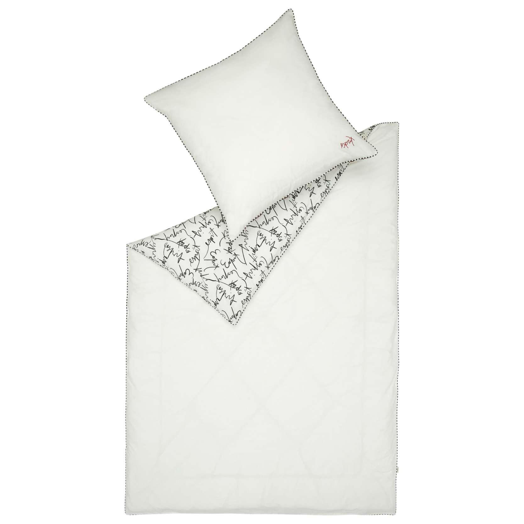 GANZJAHRESBETTWÄSCHE HERITAGELOGO - Weiß, Textil (155/220cm) - Esprit