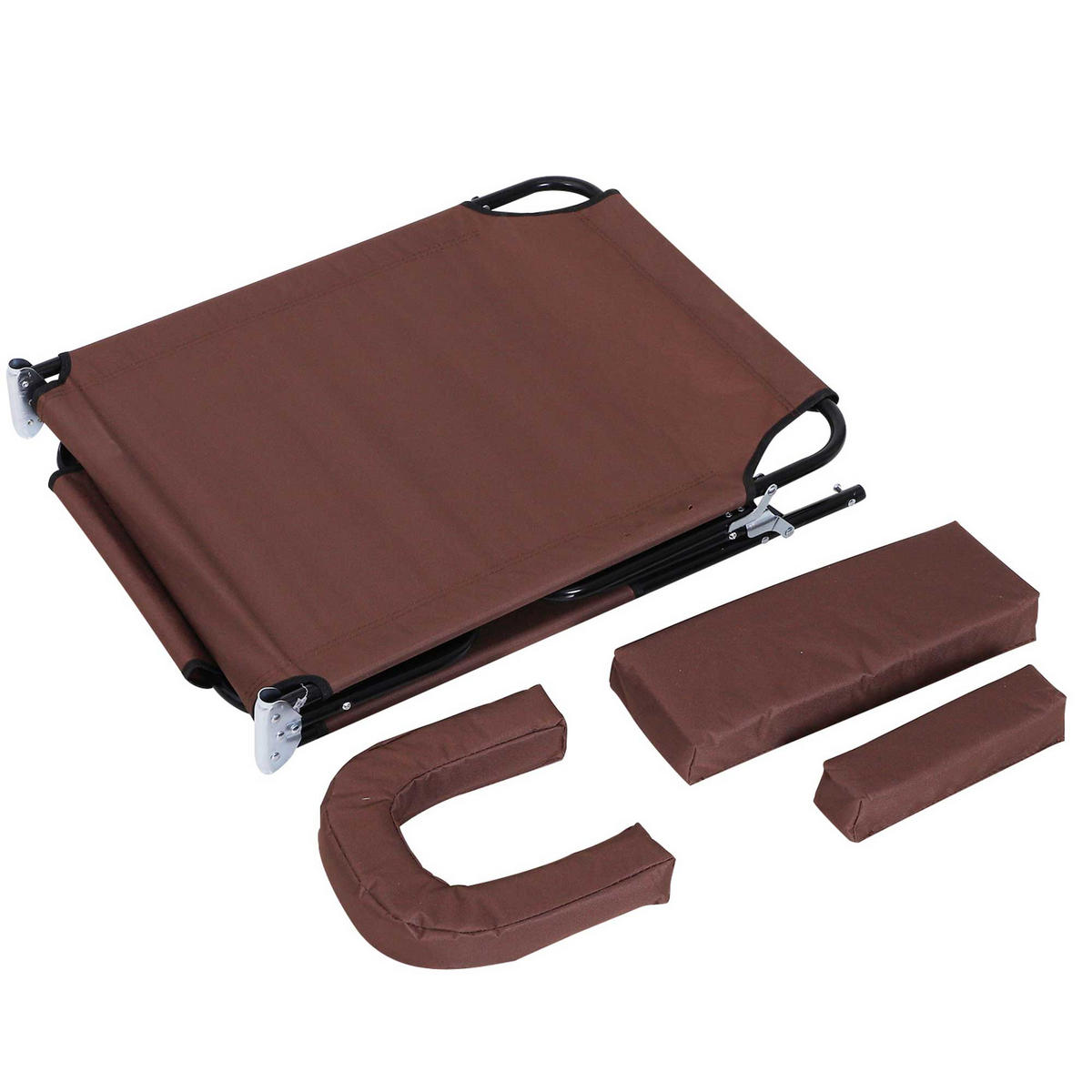 SONNENLIEGE DE-15592 klappbar, 4-fach verstellbar Braun - Braun, Metall (58/36/187cm) - ComfortXL