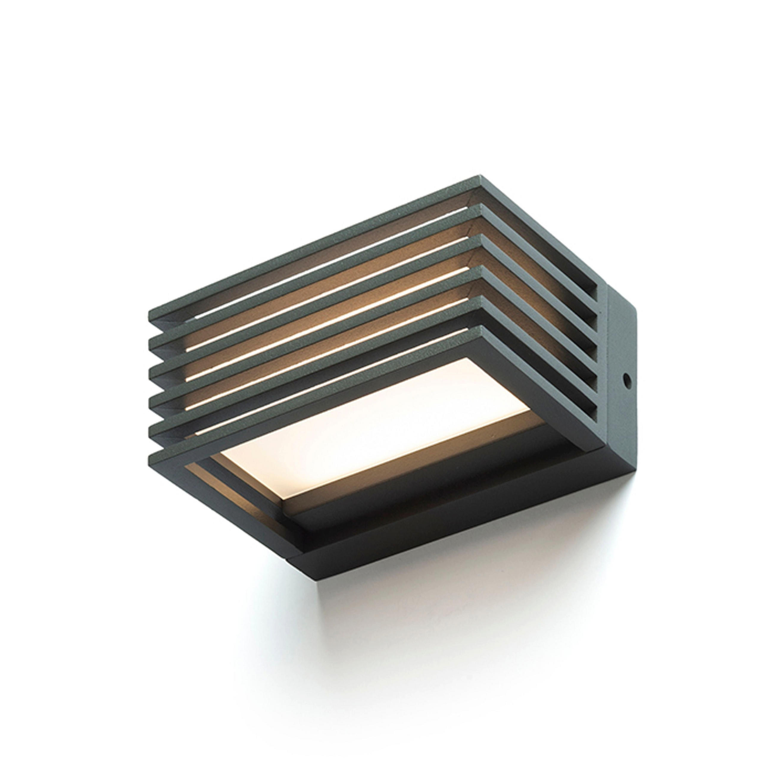 AUSSENLEUCHTE CLAIRE 14 Anthrazitgrau milchfarbenes Acryl 6 W IP54 - Grau, Kunststoff (105/14/65cm) - Rendl