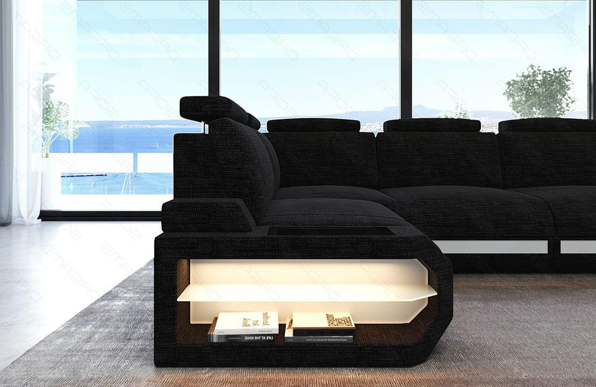 ECKSOFA Siena Dunkelgrau Weiß Strukturstoff - Dunkelgrau, Kunststoff (272/272cm)