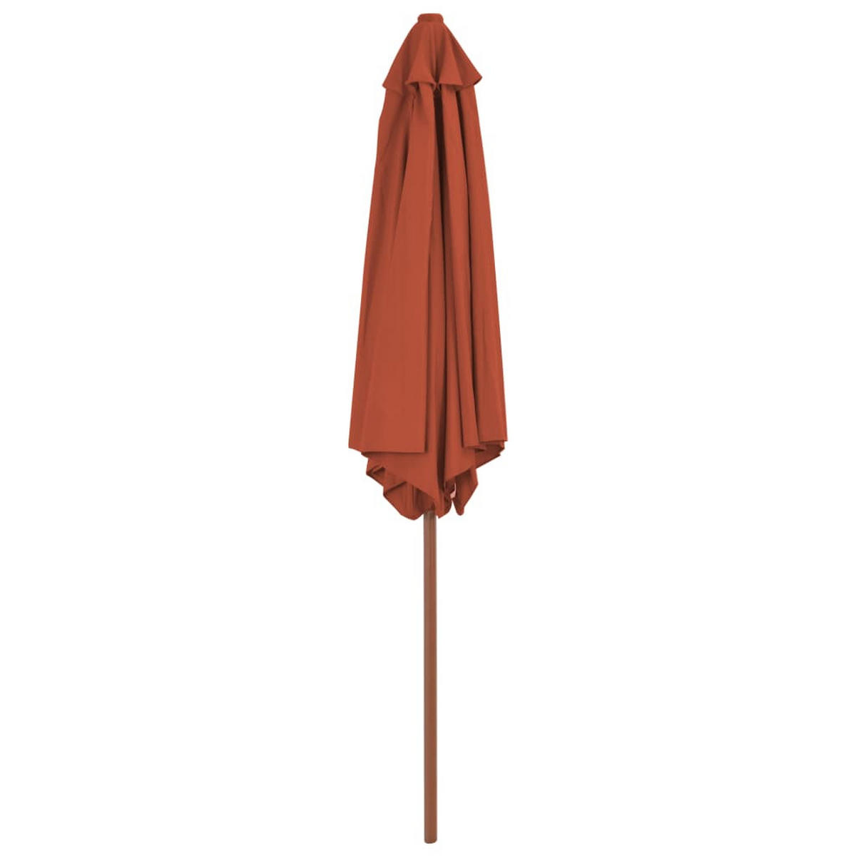 SONNENSCHIRM mit Holz-Mast 270 cm Terrakotta - Braun, Textil (270/270cm) - furnicato