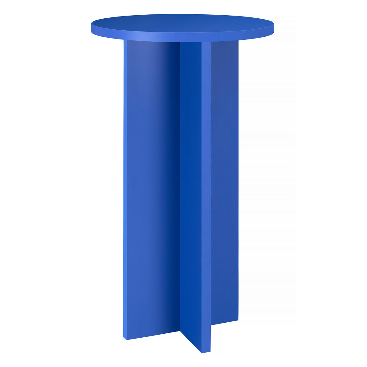 HOCHTISCH rund 60 cm Preußischblau CHINCHIN - Blau, Holzwerkstoff (60/105/60cm) - RNT By Really Nice Things