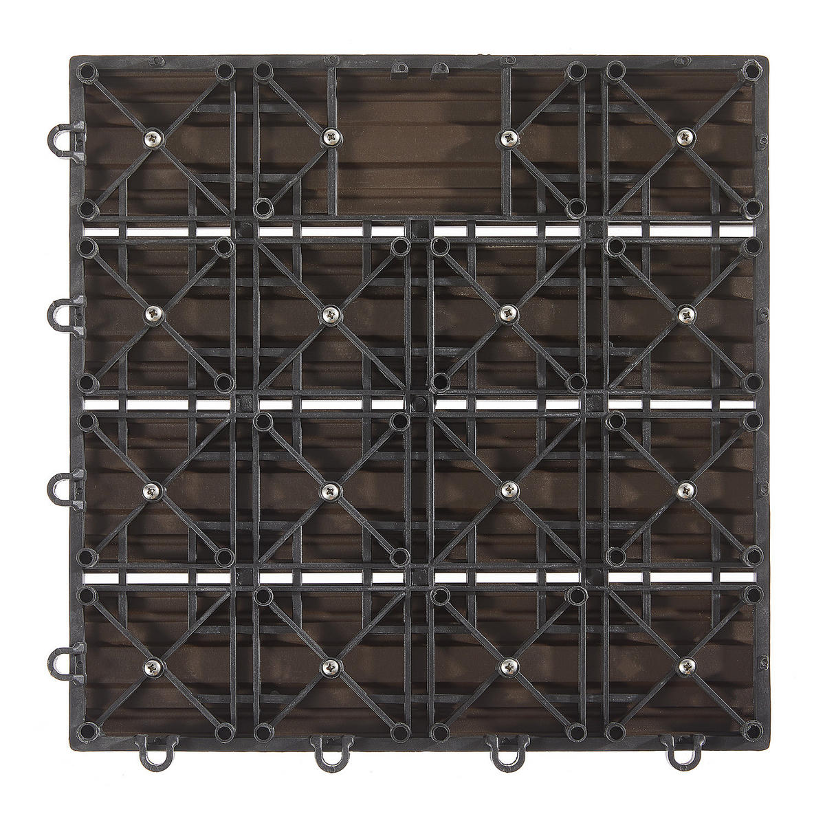 TERRASSENFLIESE - 11er-Set - Braun, Kunststoff (30/30/2.4cm) - home24