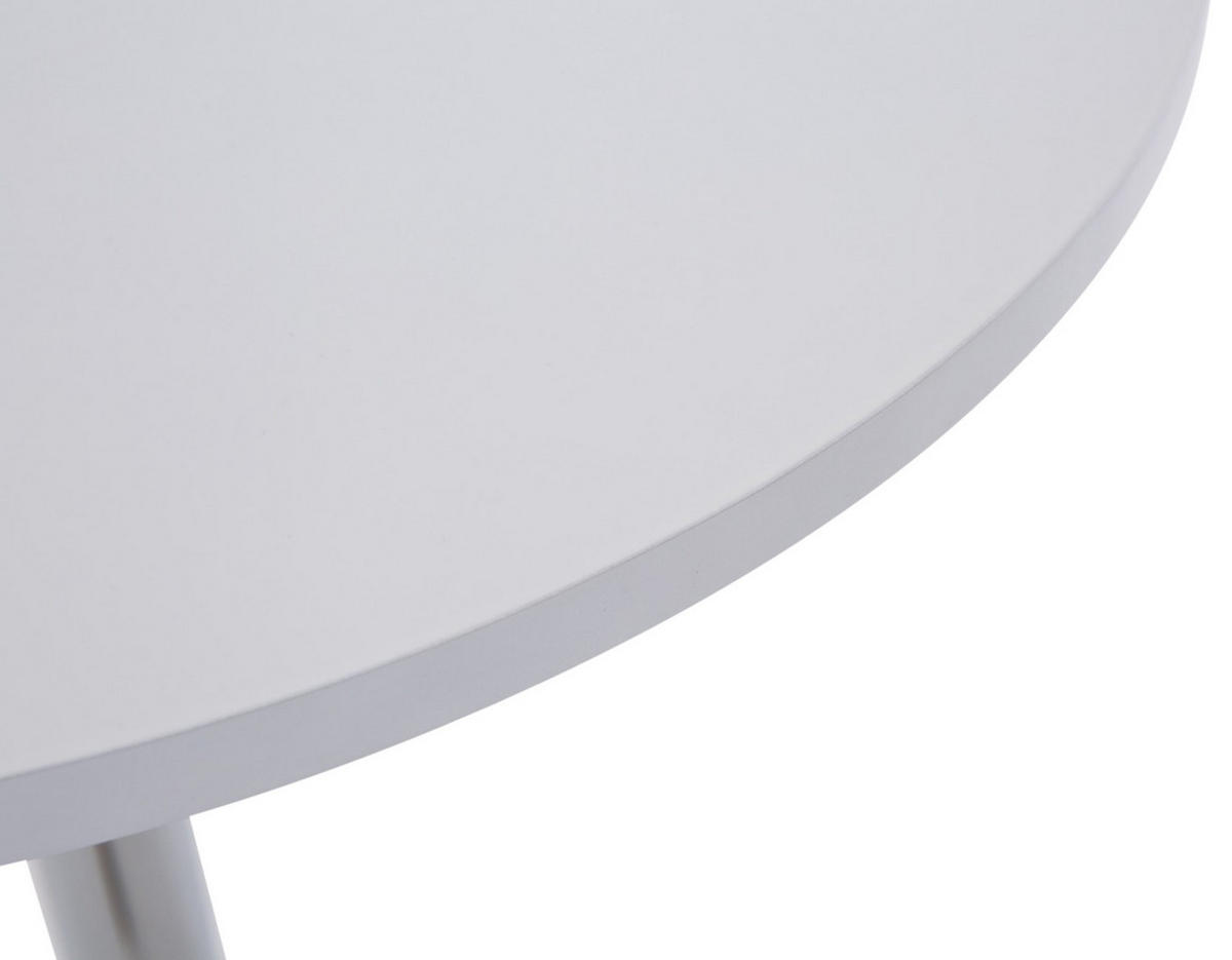 BARTISCH Set 5-tlg. EGON - Weiß, Leder/Metall (60/60/108cm) - DELUKE