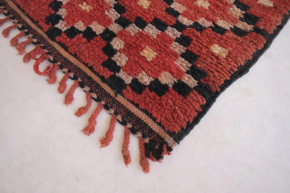 BERBERTEPPICH aus reiner Wolle 92x 282 cm - Rot, Naturmaterialien (92/282cm) - AFK Living