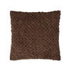 SAMTKISSEN Sofia braun 45/45 cm in Flechtoptik - Dunkelbraun, Textil (45/45cm) - Homescapes