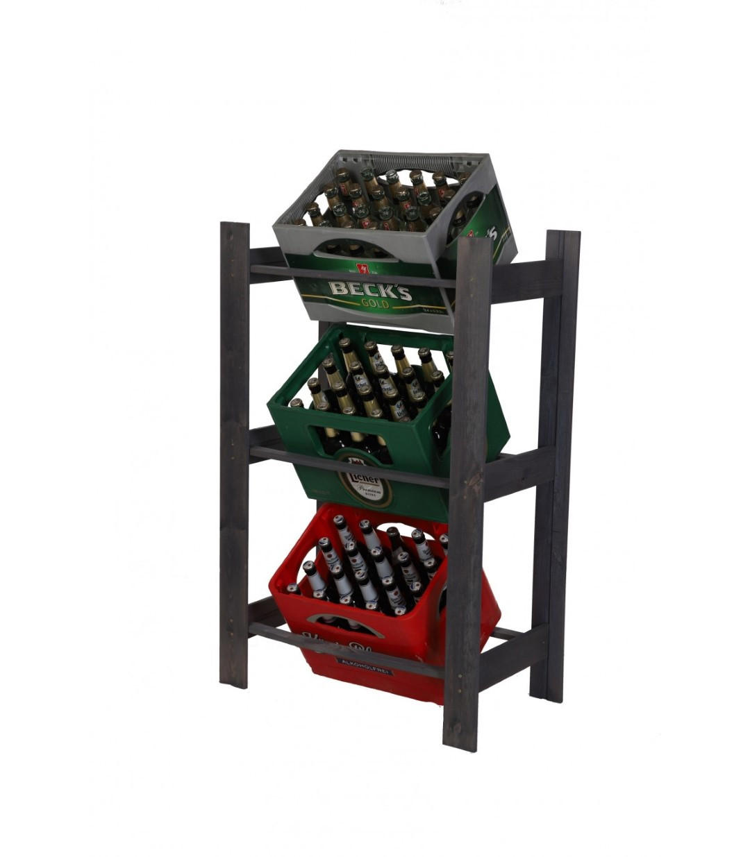 Proregal Getränkekistenregal Grau 70x107.4x39 cm