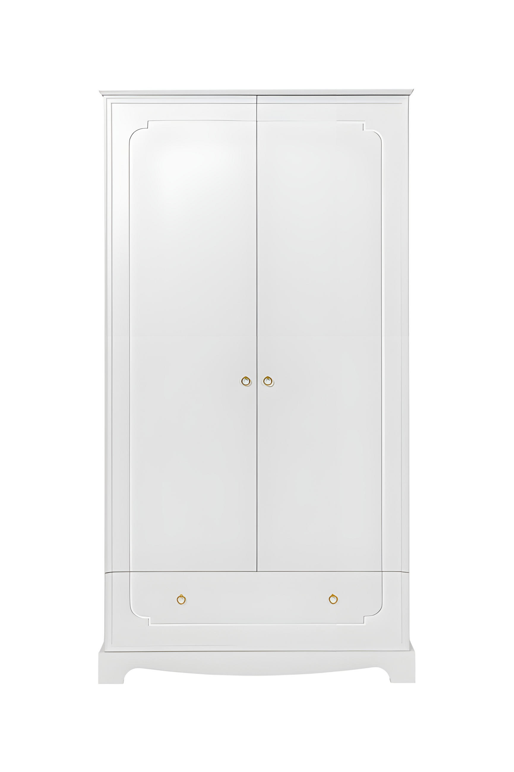 KINDERKLEIDERSCHRANK Royal, 2-türig – ideal für das Kinderzimmer Weiß - Weiß, Holzwerkstoff (103/195/51cm) - RAUMHIRSCH FURNITURE