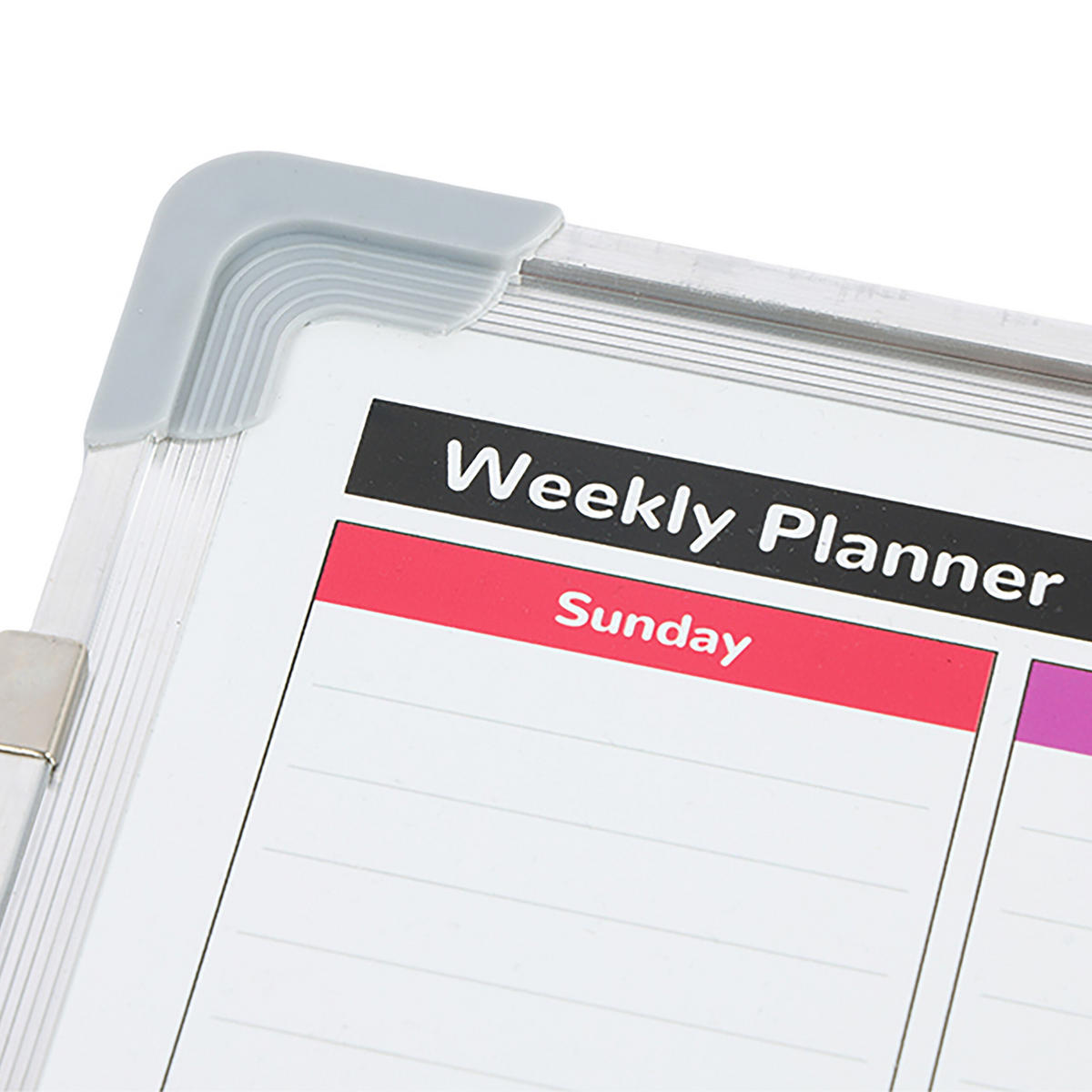 WHITEBOARD Set - Weiß, Kunststoff/Metall (40/30/5cm) - Relaxdays