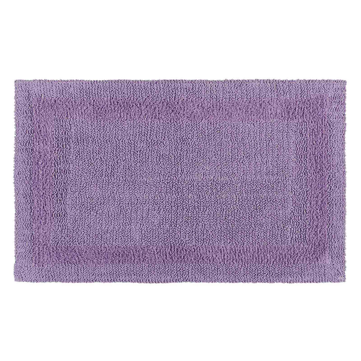 BADEMATTE 70/120 cm, 100% Baumwolle, wendbar - Flieder, Textil (70/120cm) - Homescapes