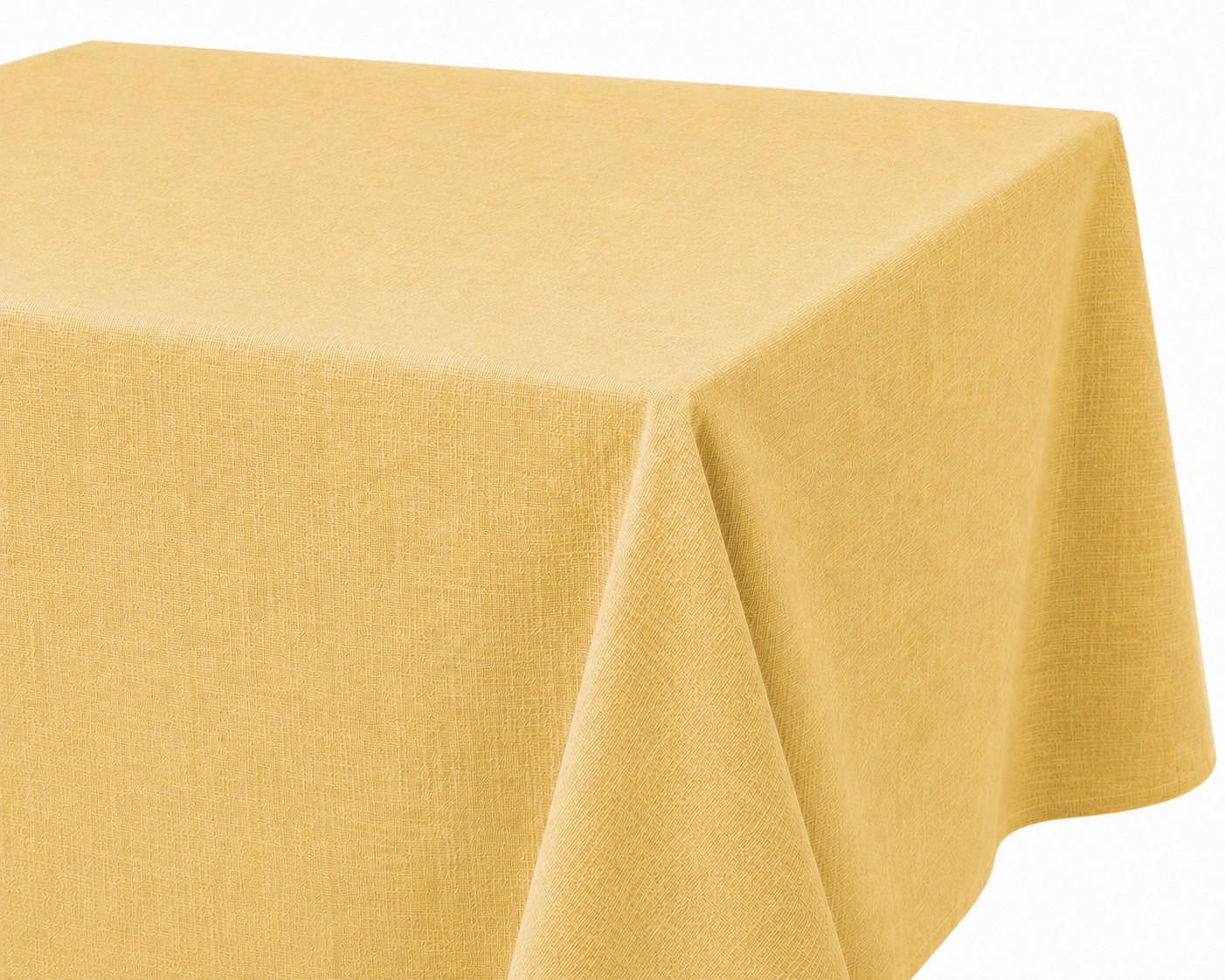 TISCHDECKE Leinenoptik 90/90 cm eckig gelb - Gelb, Kunststoff (90/90cm) - TiborTex