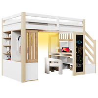 HOCHBETT 90/200 cm Weiß/Natur mit LED und Lattenrost - Weiß, Holz (90/200cm) - MIVRAY