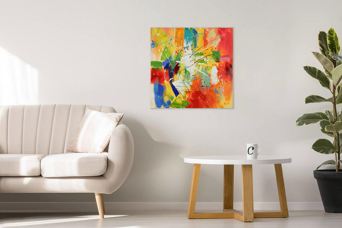 LEINWANDBILD 80/80 cm - Multicolor, Textil (80/80cm) - KUNSTLOFT