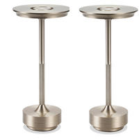 LED-TISCHLEUCHTE BRILON Ⅲ 27/13/13 cm(2er-set) - Silberfarben, Metall (27/13/13cm) - Nettlife