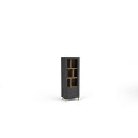 BÜCHERREGAL ZELOS 60/168,6/40 cm Wohnzimmerregal Hochschrank Regal Schwarz - Schwarz, Holzwerkstoff (60/168.6/40cm) - MASSENO