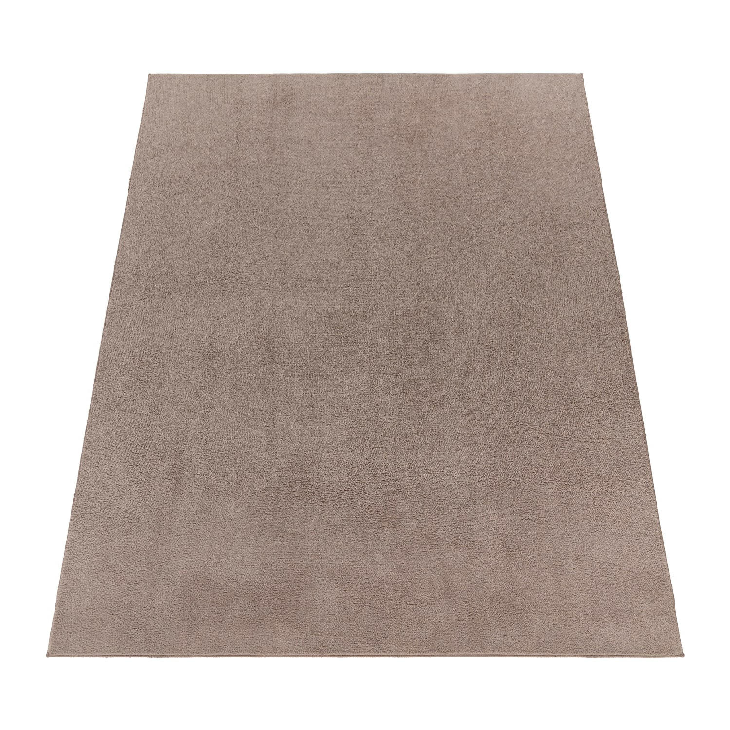 TEPPICH Kurzflor waschbar Unifarben Wohnzimmer schmutzabweisend Taupe Rechteckig 100x200 - Taupe, Textil (100/200cm) - KADIMA DESIGN