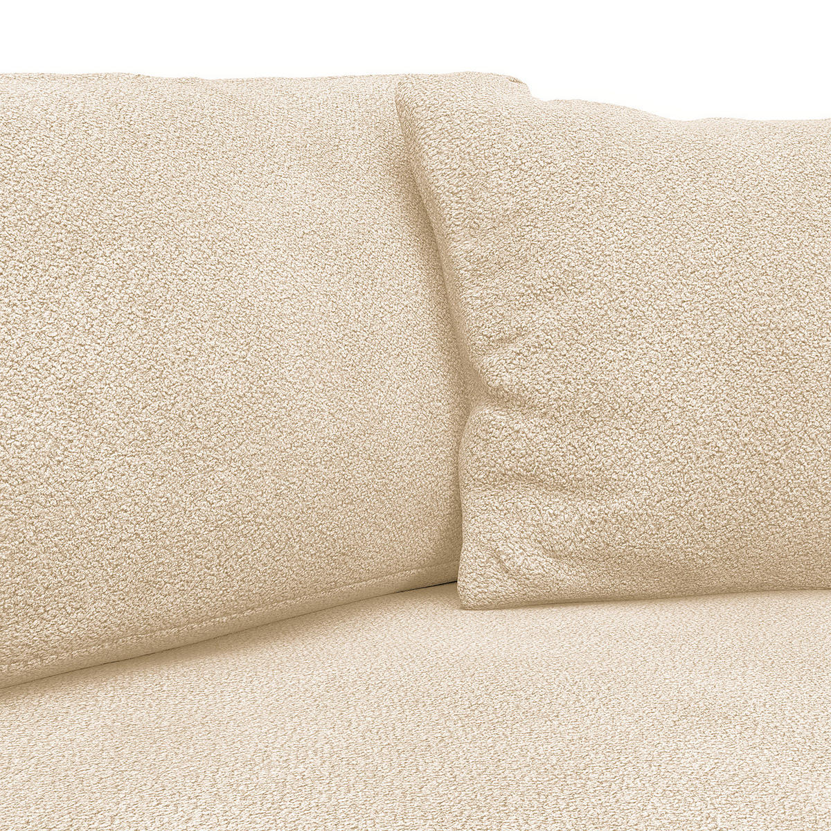 3-SITZER SOFA - Beige/Schwarz, Kunststoff/Textil (238/79/106cm) - home24