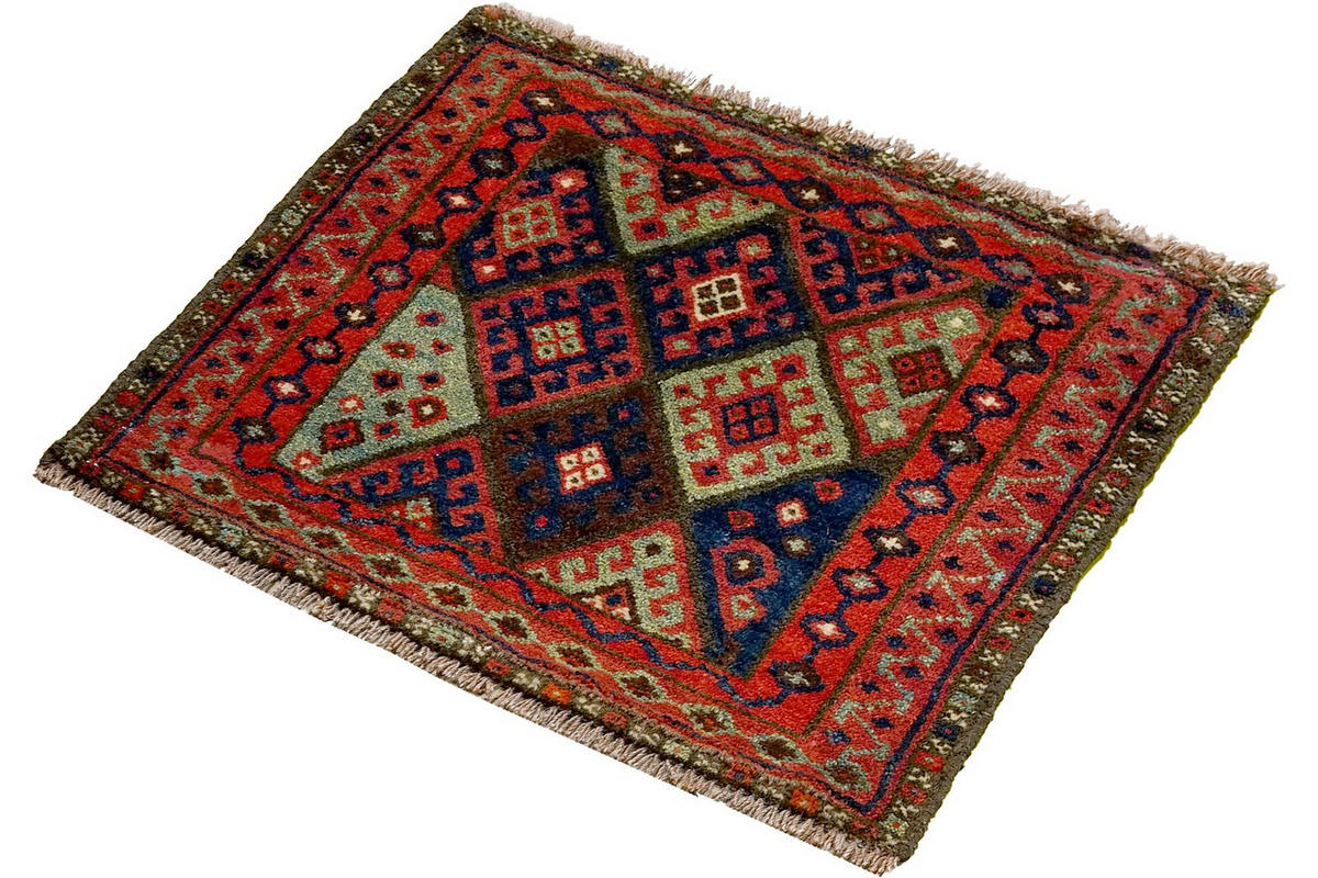 ORIENTTEPPICH handgeknüpft Gashgai Bunt 66/62 cm Schurwolle - Multicolor, Textil (62/66cm) - Looma