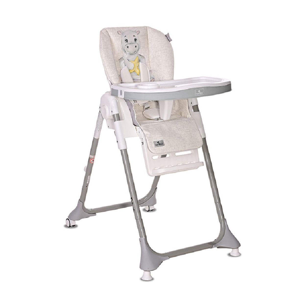 KINDERHOCHSTUHL Felicita beige grau faltbar, verstellbar, 5-Punkt-Gurt, 2 Räder - Beige, Kunststoff (54/105/78cm) - Lorelli