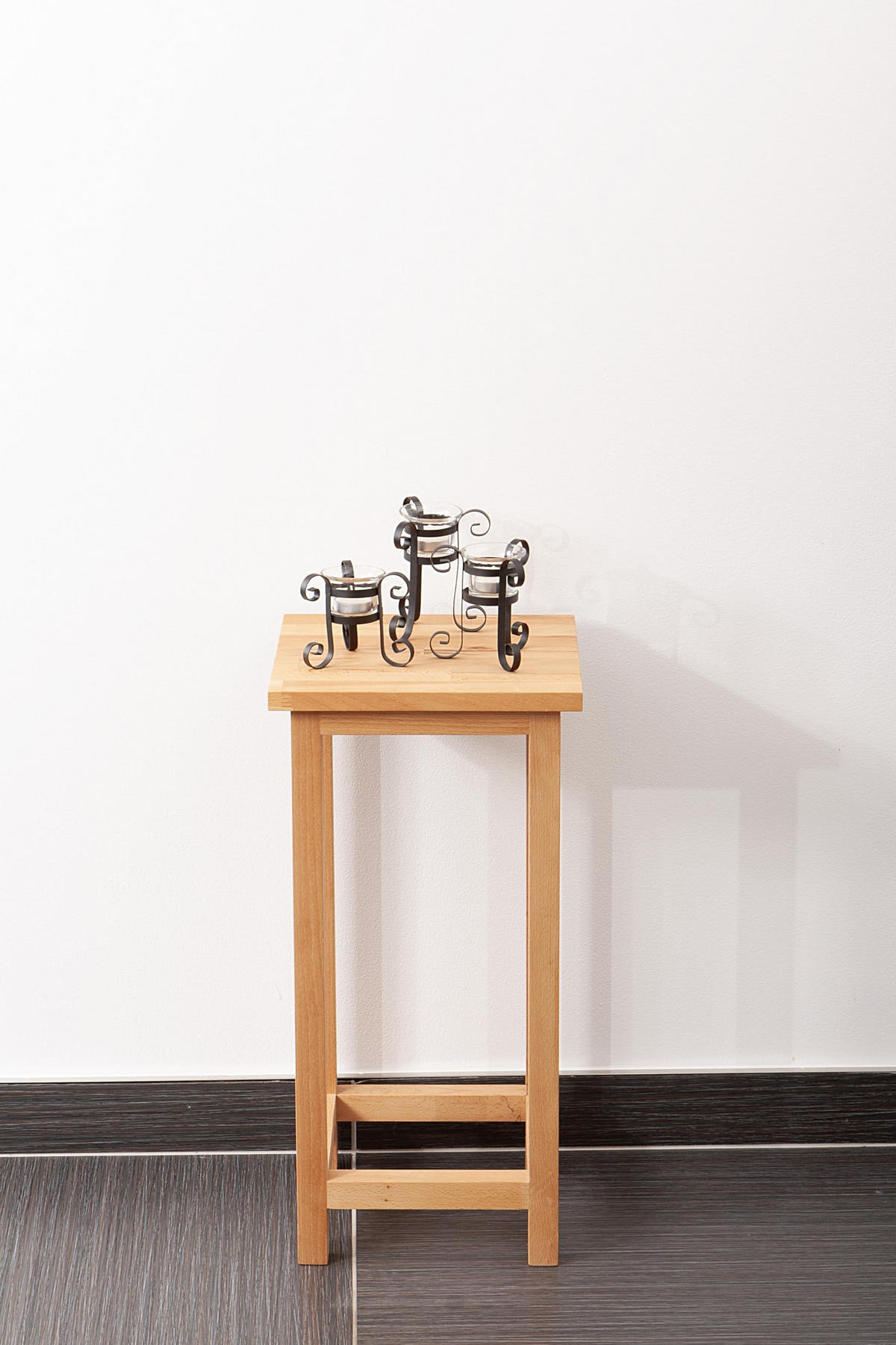 BLUMENSTÄNDER Siri Platte 2cm Buche 30x30x60cm - Buchefarben, Holz (30/30/60cm) - DELUKE