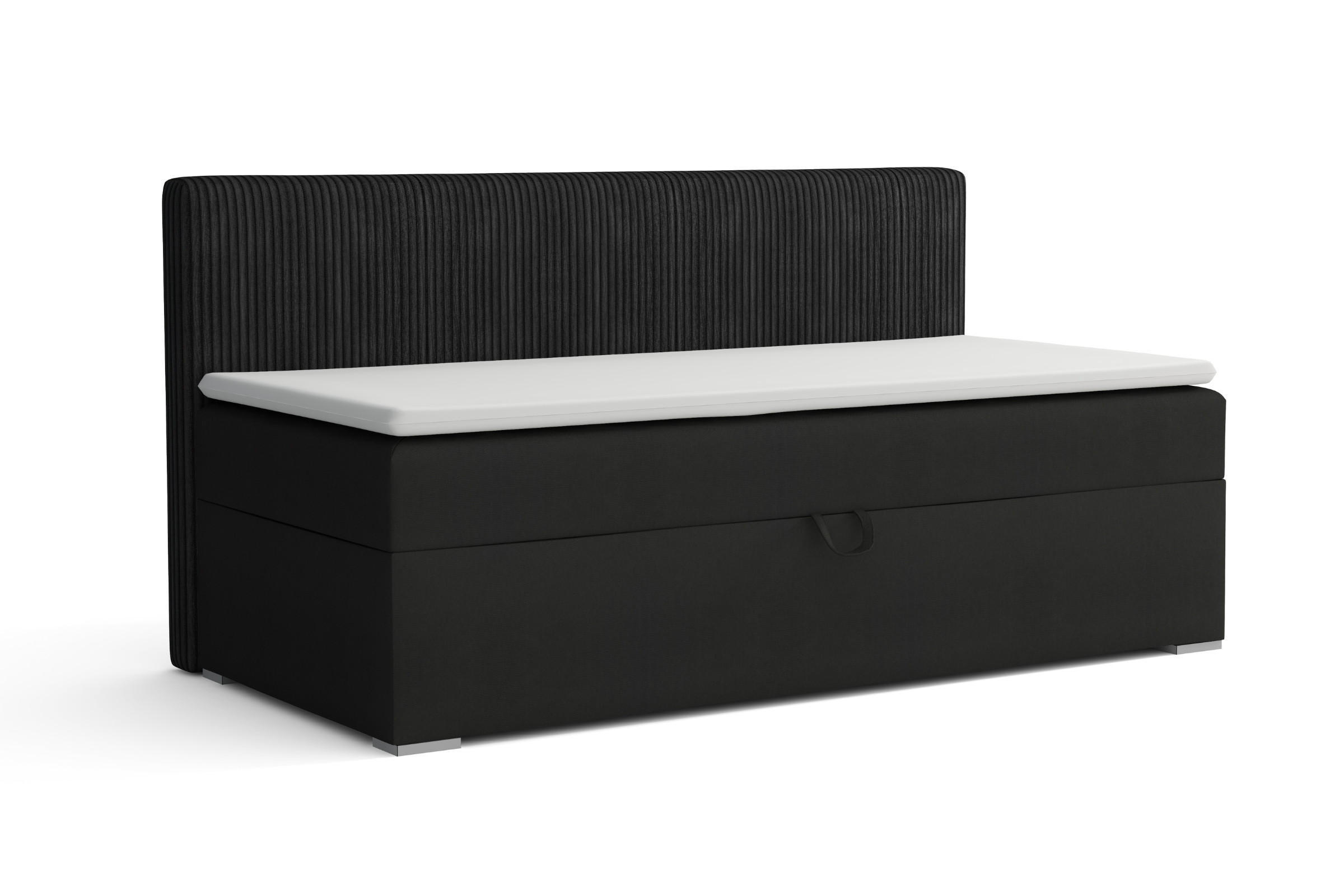 Deine Möbel 24 Boxbett Schwarz 90x200 cm