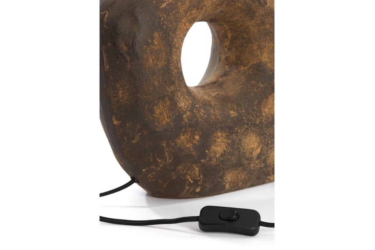 TISCHLEUCHTE TARUGI 32,5x12x47,5 cm, Metall, Braun - Braun, Metall (32.5/12/30cm) - Light & Living