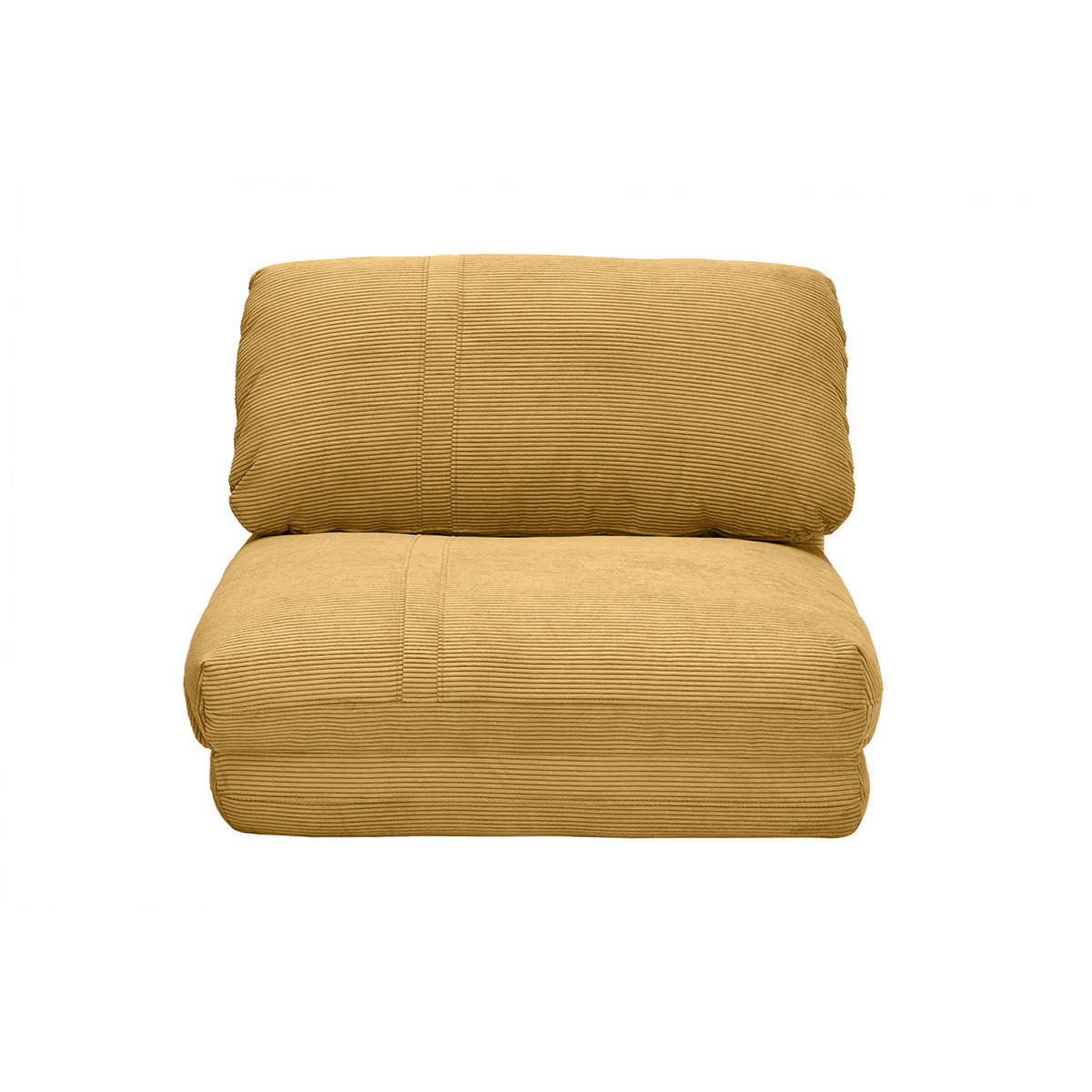 SCHLAFSESSEL 1-Sitzer Cord Currygelb SPENCER - Gelb, Textil (82/62/82cm) - Miliboo