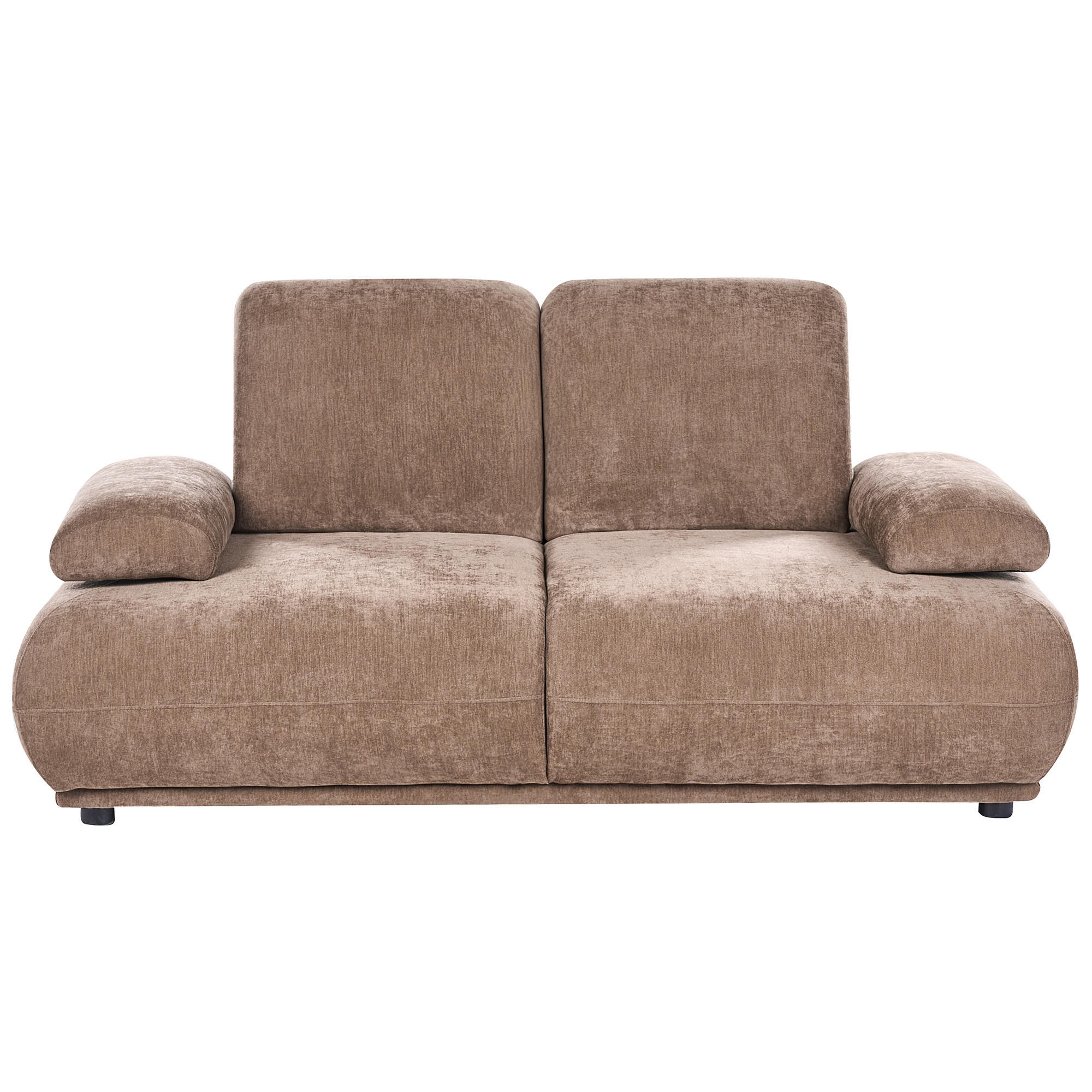 2-SITZER-SOFA Chenillegewebe Braun Nacka - Braun, Textil (174/89/110cm) - Beliani