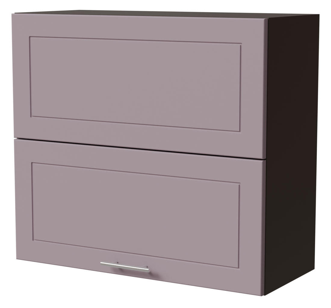 KLAPPHÄNGESCHRANK Bari W8B/80-AV Lava / RAL 4009 pastellviolett 80 / 32,5 / 72cm - Dunkelgrau/Violett, Holz/Holzwerkstoff (80/72/32.5cm) - Feldmann-Wohnen