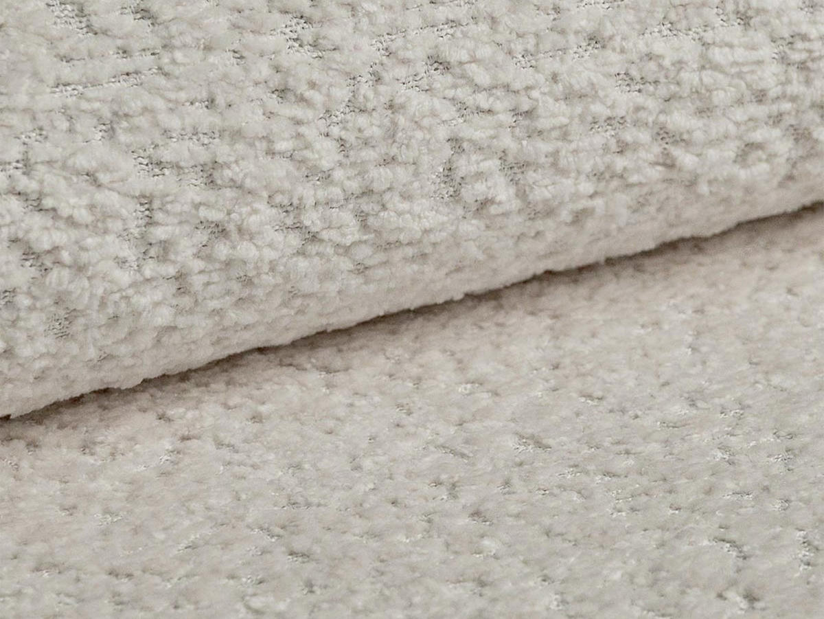 AUSKLAPPBARES-SOFA Kemi aus Boucle leichtes beige 3 Sitzplätze - Creme, Textil (95/70/206cm) - Cosmopolitan Design