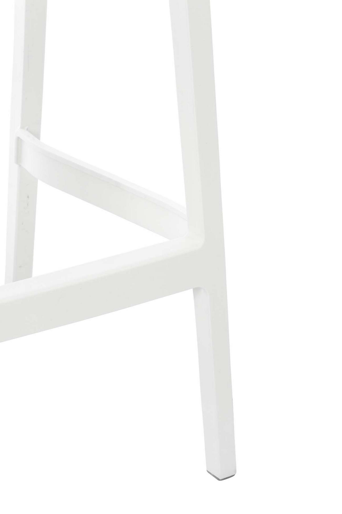 BARHOCKER 4er Set Kunststoff weiß - Weiß, Kunststoff (45/105/51cm) - CLP