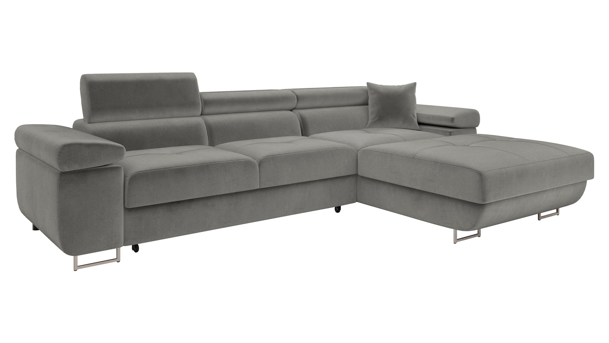 Mirjan24 Ecksofa Silber 280x170 cm